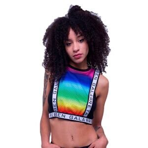 Ruben Galarreta Rainbow Mesh Chest Harness OS